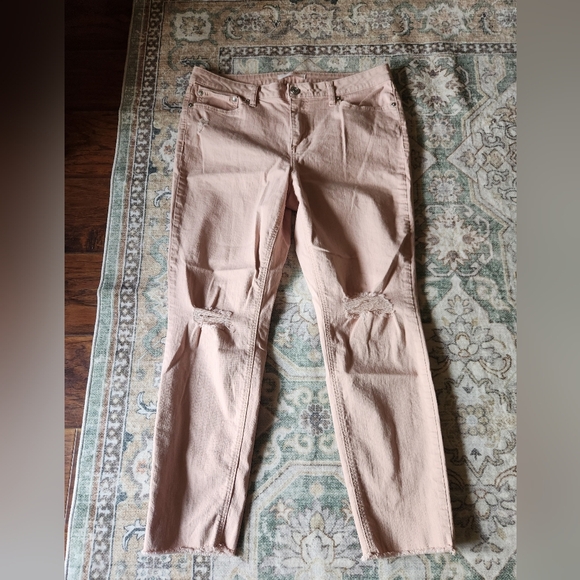 LC Lauren Conrad Women's Skinny Jeans - Light Pink - Picture 1 of 5